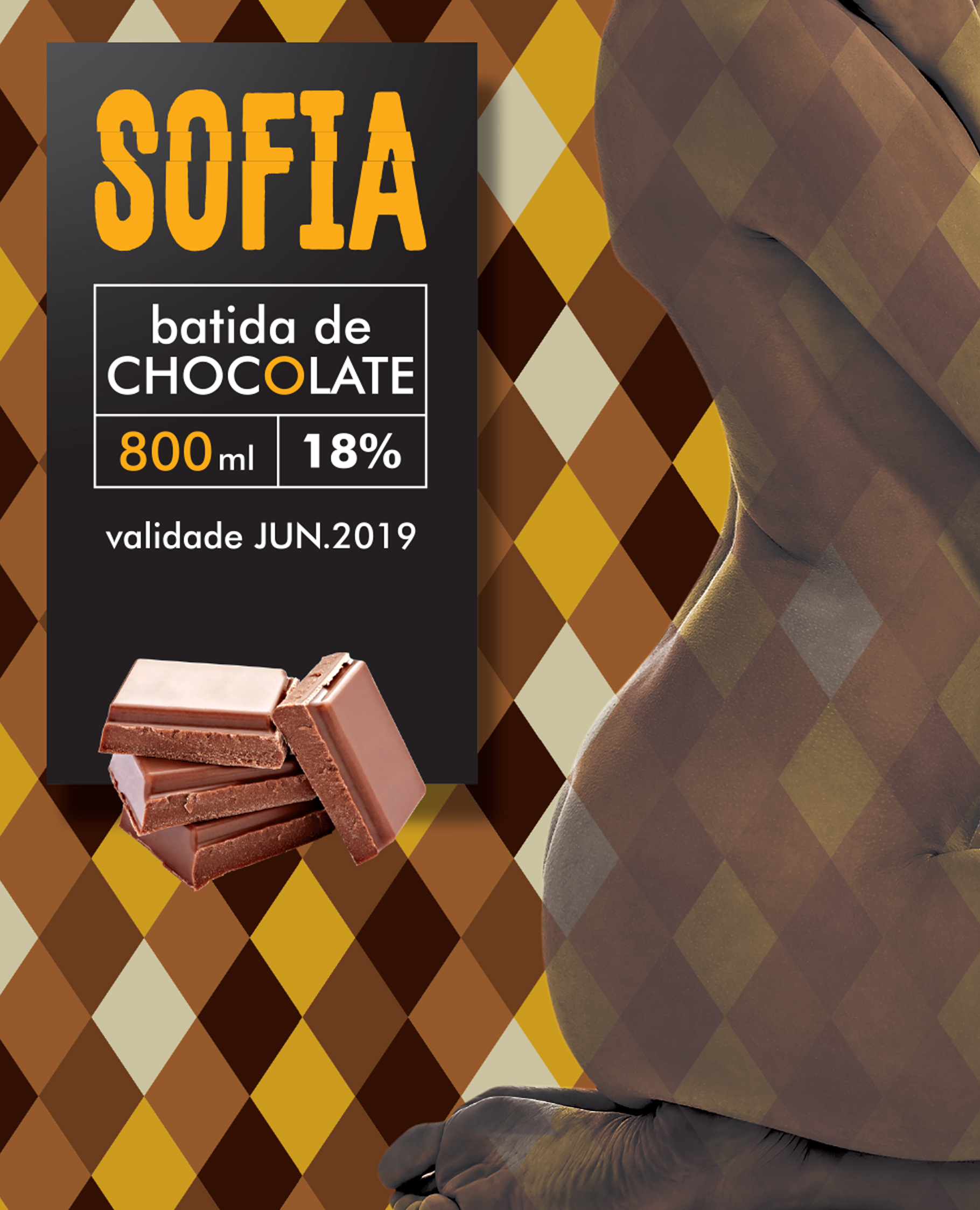 batida de chocolate